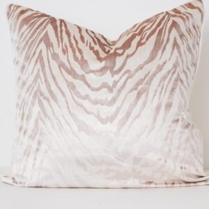 Shiny Beige Zebra cushion