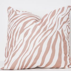 Light Beige velvet Zebra cushion