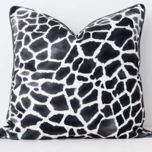Leopard print velvet cushion