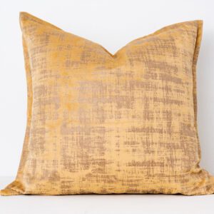 Grey Orange velvet scatter cushion